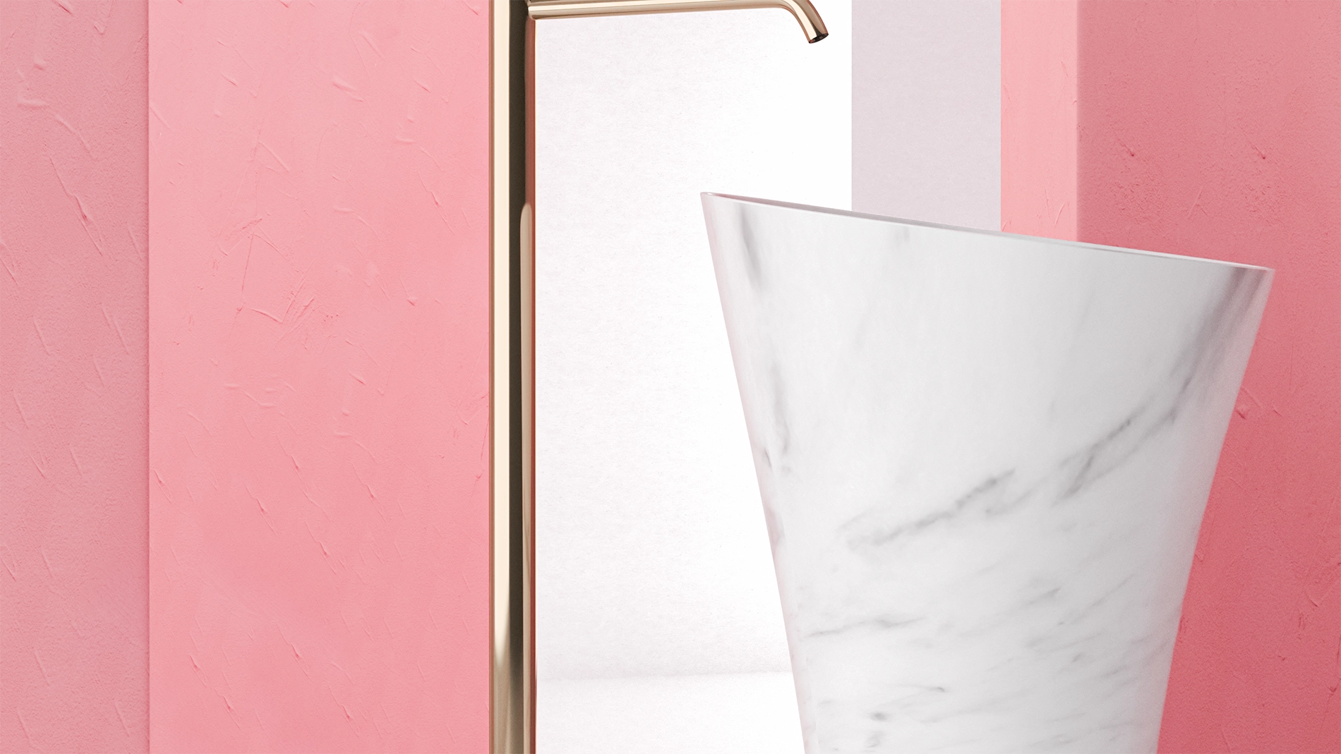 Timeless Elegance: 90 cm Freestanding Funnel Carrara White Marble Sink