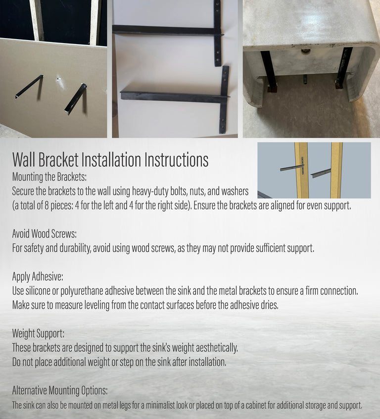 Wall Mount Brackets. – HM Marble LLC