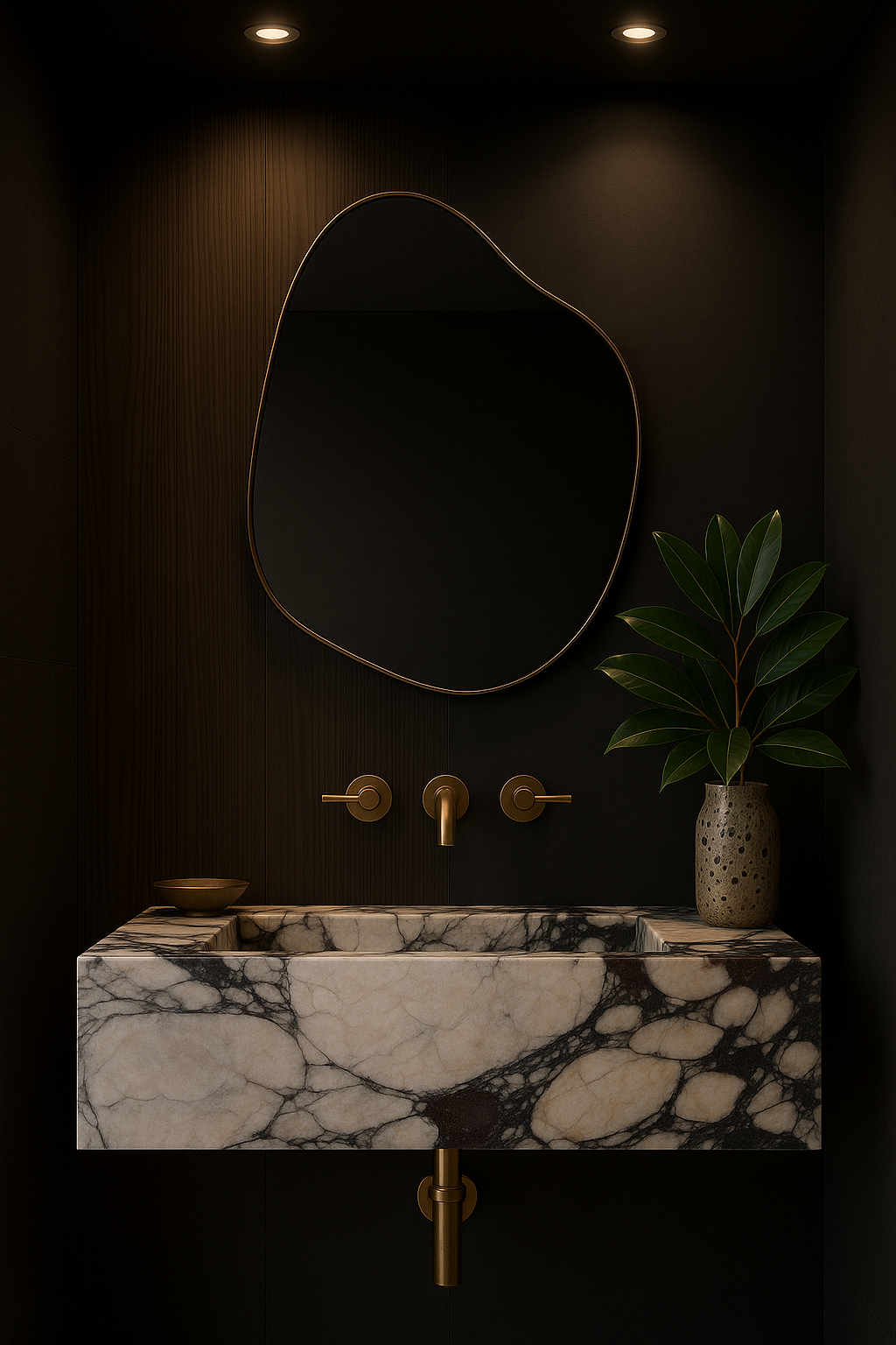 Calacatta Viola Marble Sink, Marble wash basin ,Wall Mounted wash basin