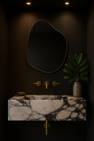 Calacatta Viola Marble Sink, Marble wash basin ,Wall Mounted wash basin