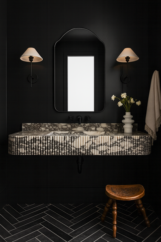 Calacatta Viola Marble Sink, Backsplash wash basin ,wall mounted Marble sink