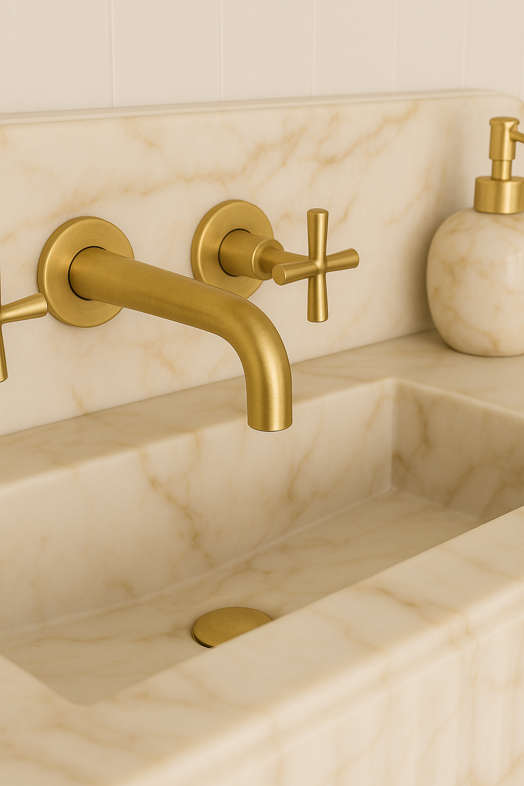 Calacatta Gold Marble Wash basin,Backsplash marble sink