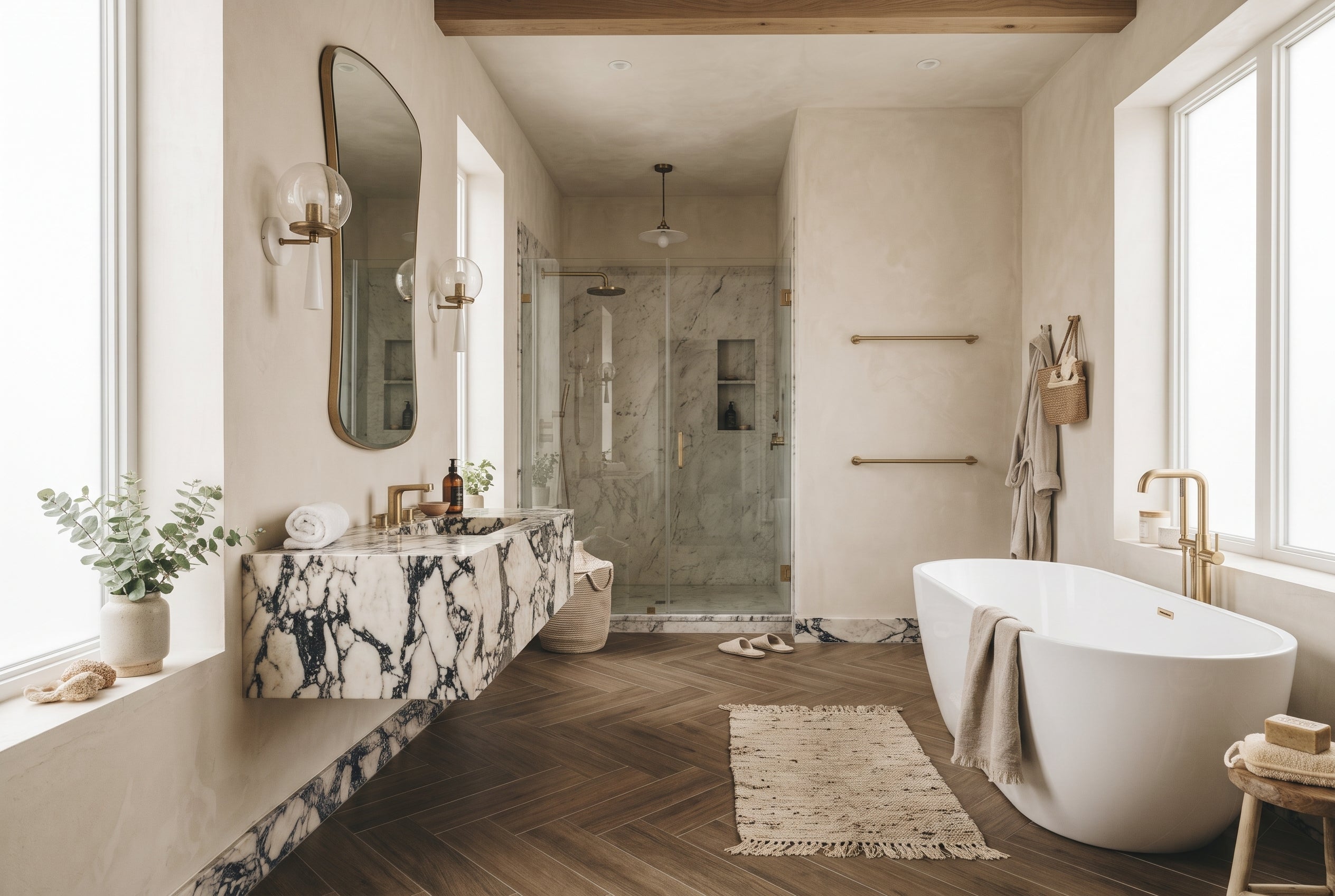 Calacatta Viola Marble Sink, Marble wash basin - Wall Mounted wash basin