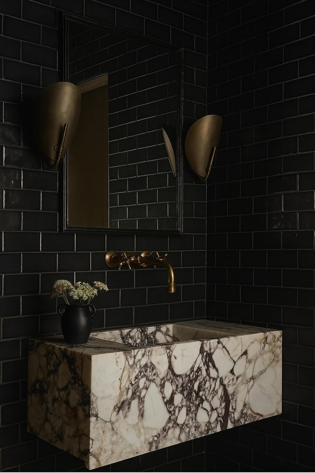 Calacatta Viola Marble Sink, Marble wash basin ,Wall Mounted wash basin