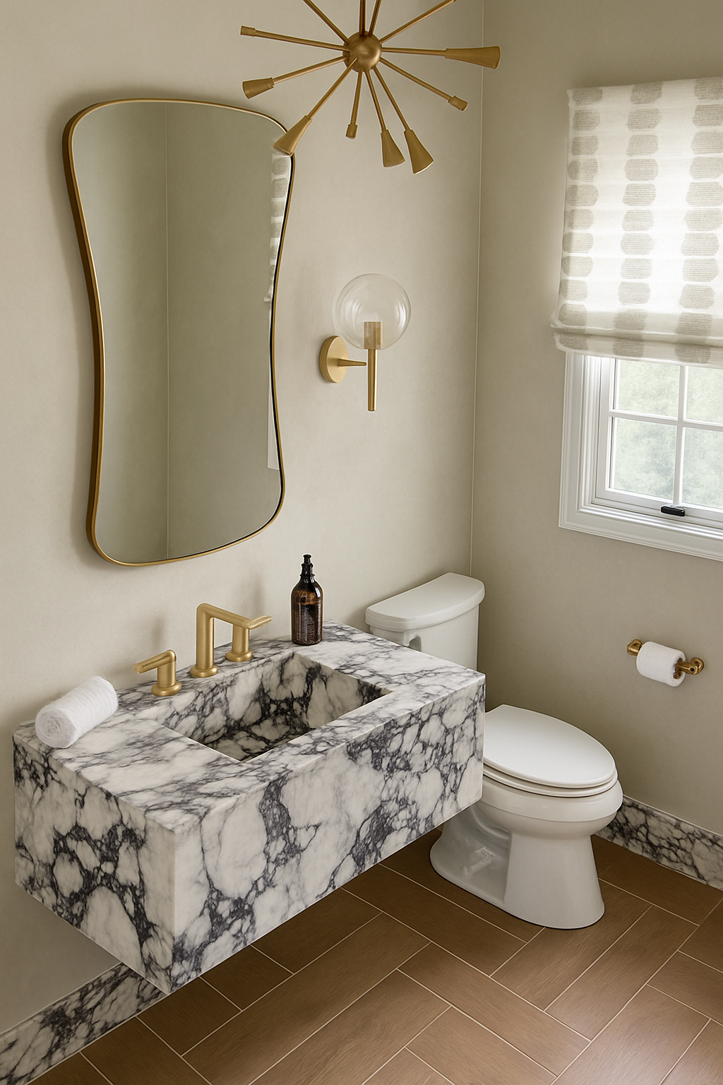 Calacatta Viola Marble Sink, Marble wash basin - Wall Mounted wash basin