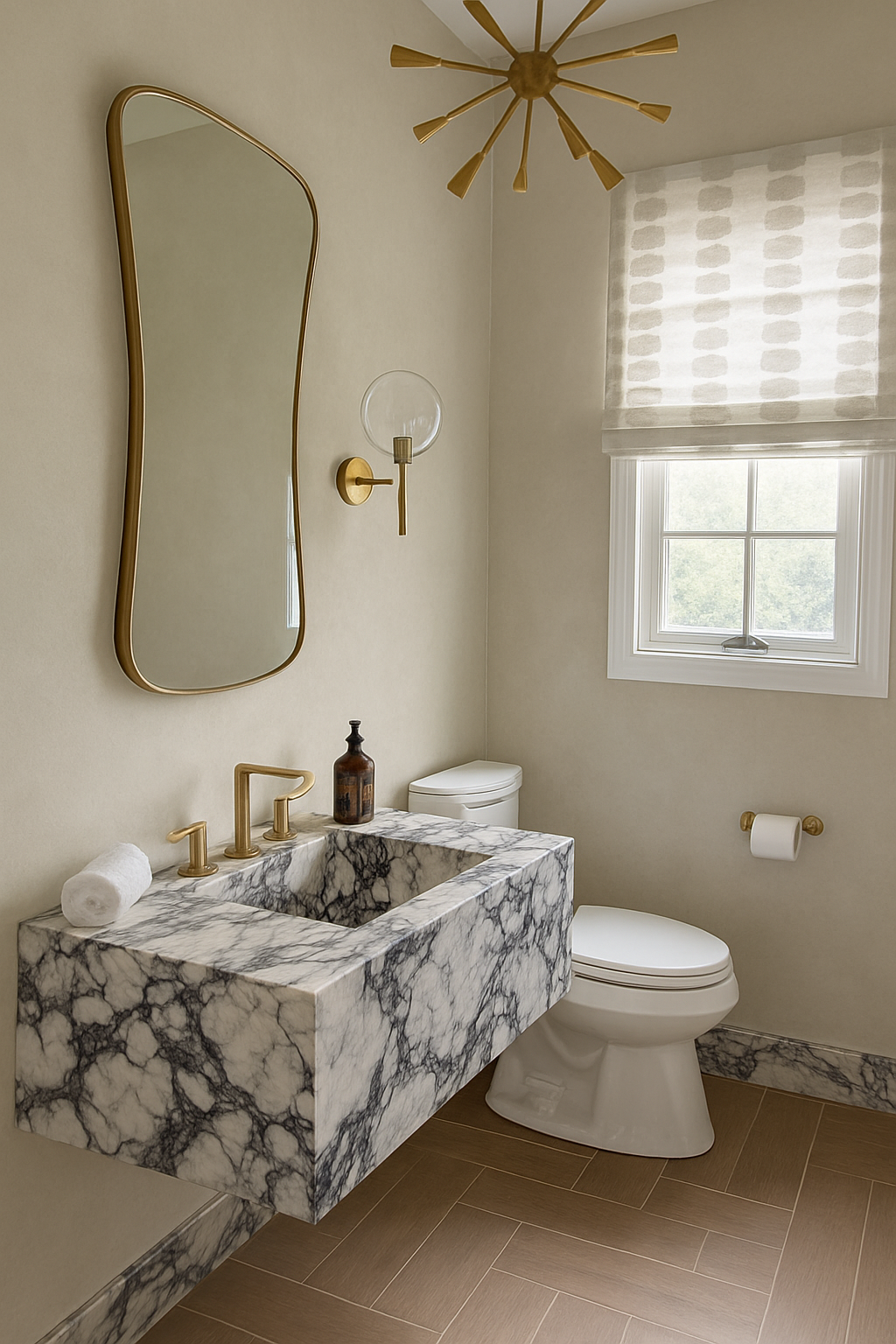 Calacatta Viola Marble Sink, Marble wash basin - Wall Mounted wash basin