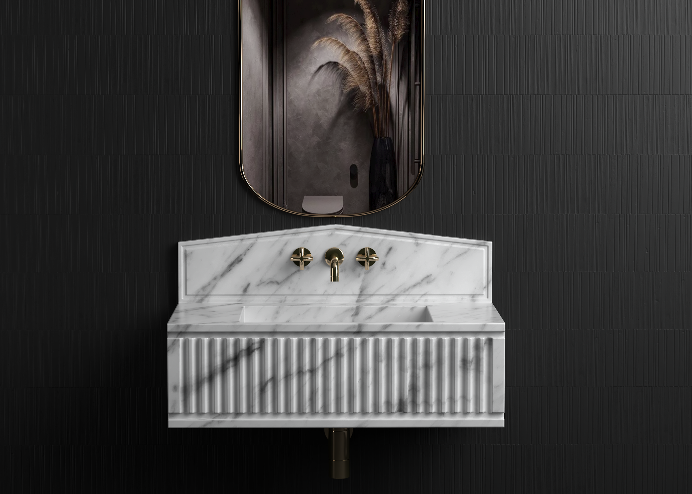 White Carrara Marble Wash Basin, Natural Stone Marble Sink,Ancient Rome Collection - Pantheon