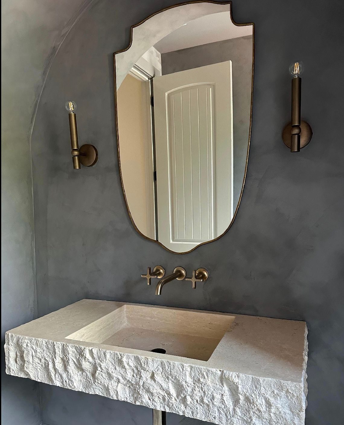 Travertine Marble Sink, Bathroom marble wash basin