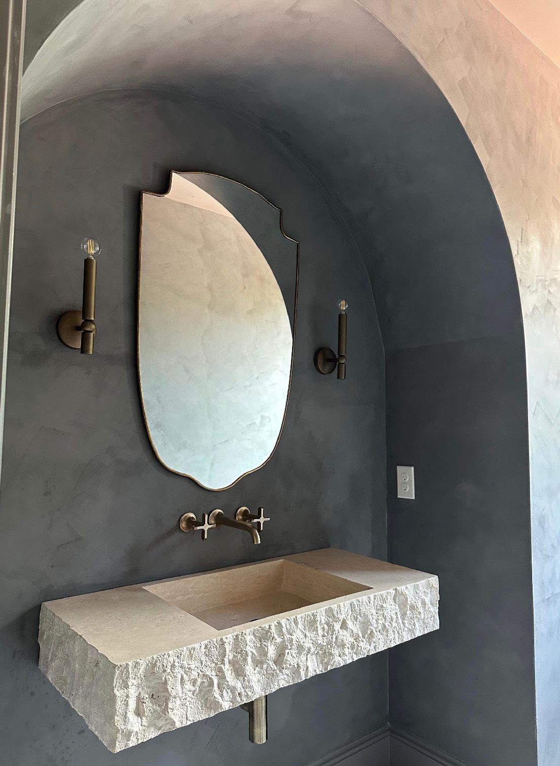 Travertine Marble Sink, Bathroom marble wash basin