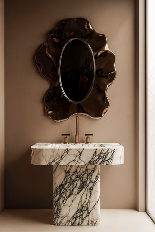 Calacatta Viola Marble Sink, Marble wash basin ,Wall Mounted wash basin