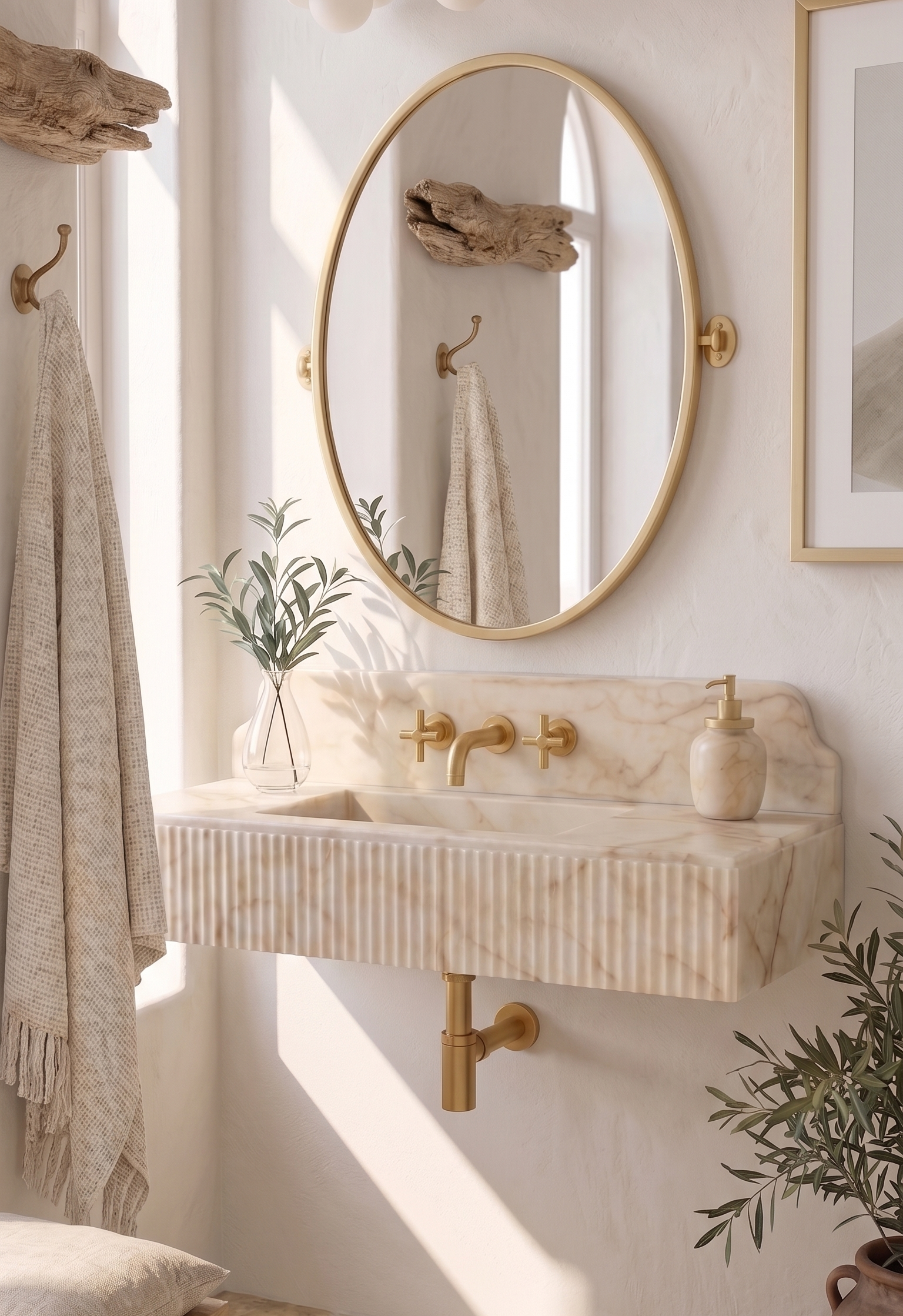 Calacatta Gold Marble Wash basin,Backsplash marble sink