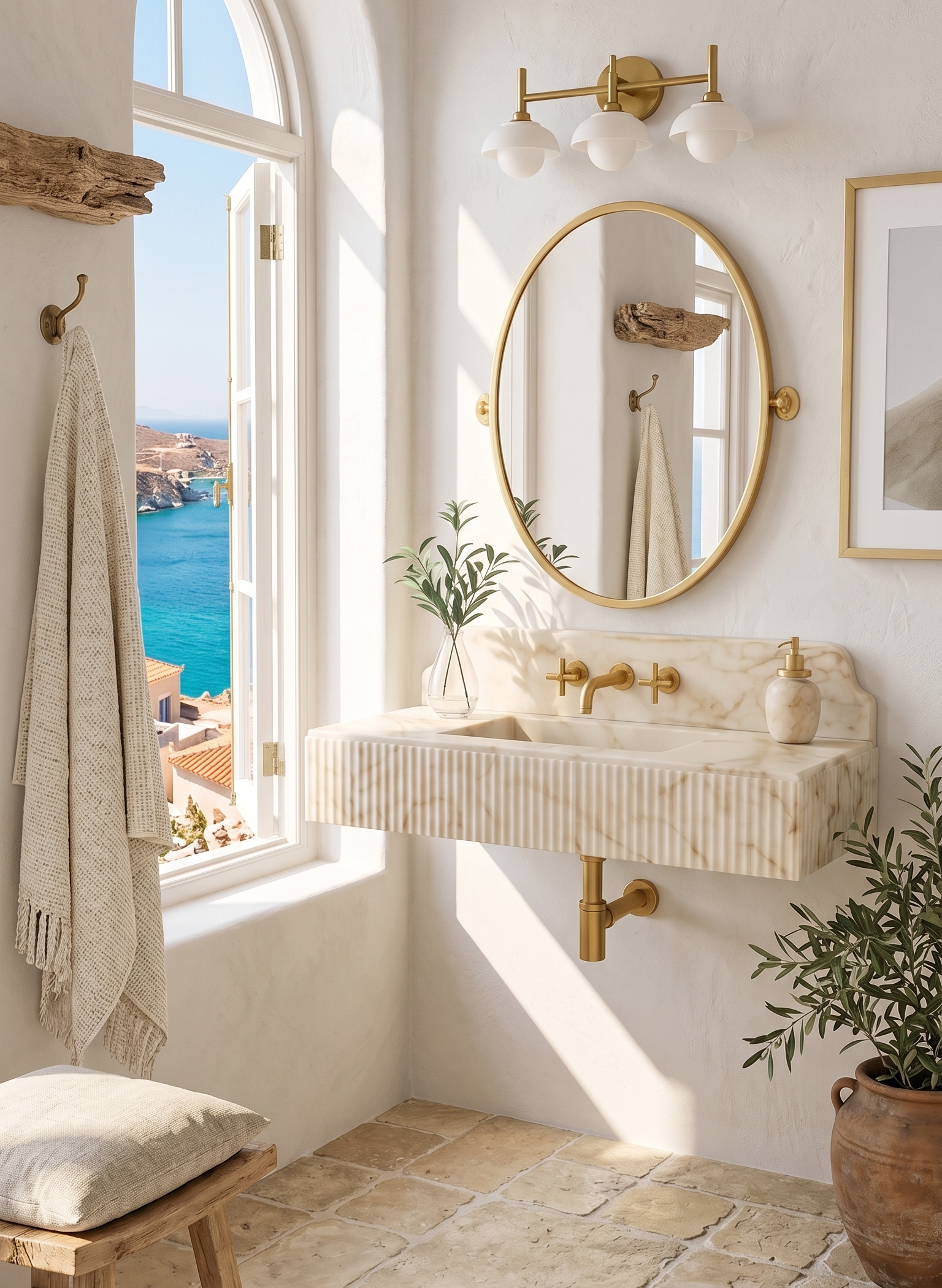 Calacatta Gold Marble Wash basin,Backsplash marble sink