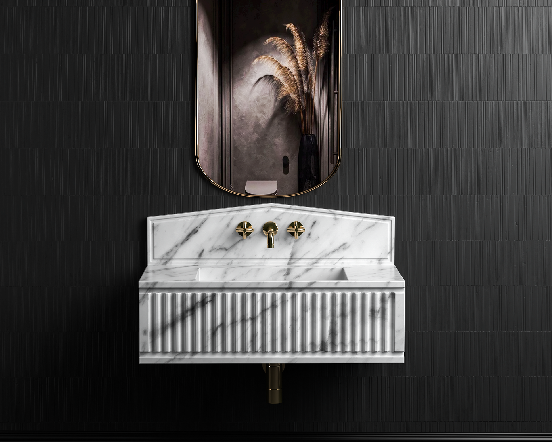 White Carrara Marble Wash Basin, Natural Stone Marble Sink,Ancient Rome Collection - Pantheon