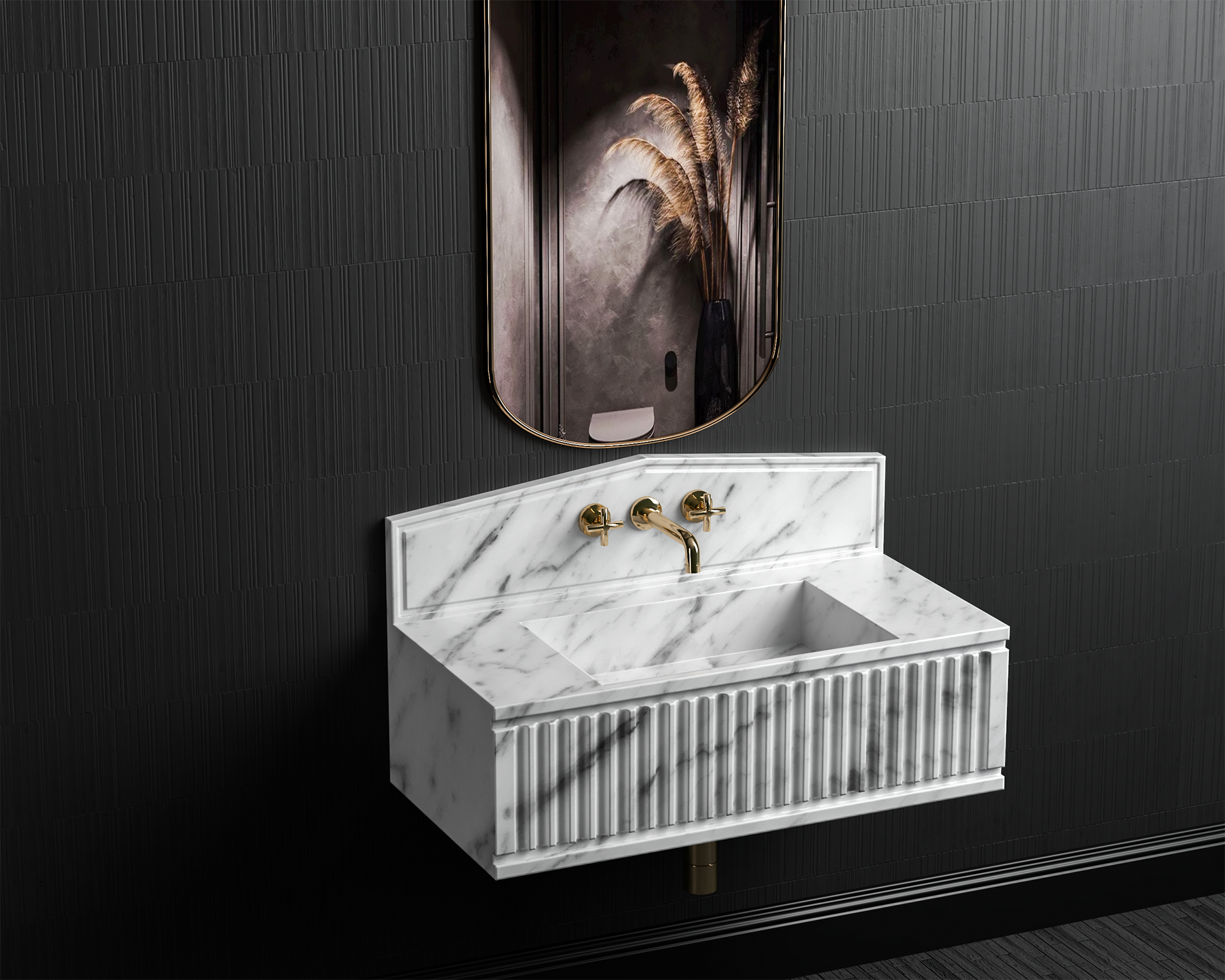 White Carrara Marble Wash Basin, Natural Stone Marble Sink,Ancient Rome Collection - Pantheon