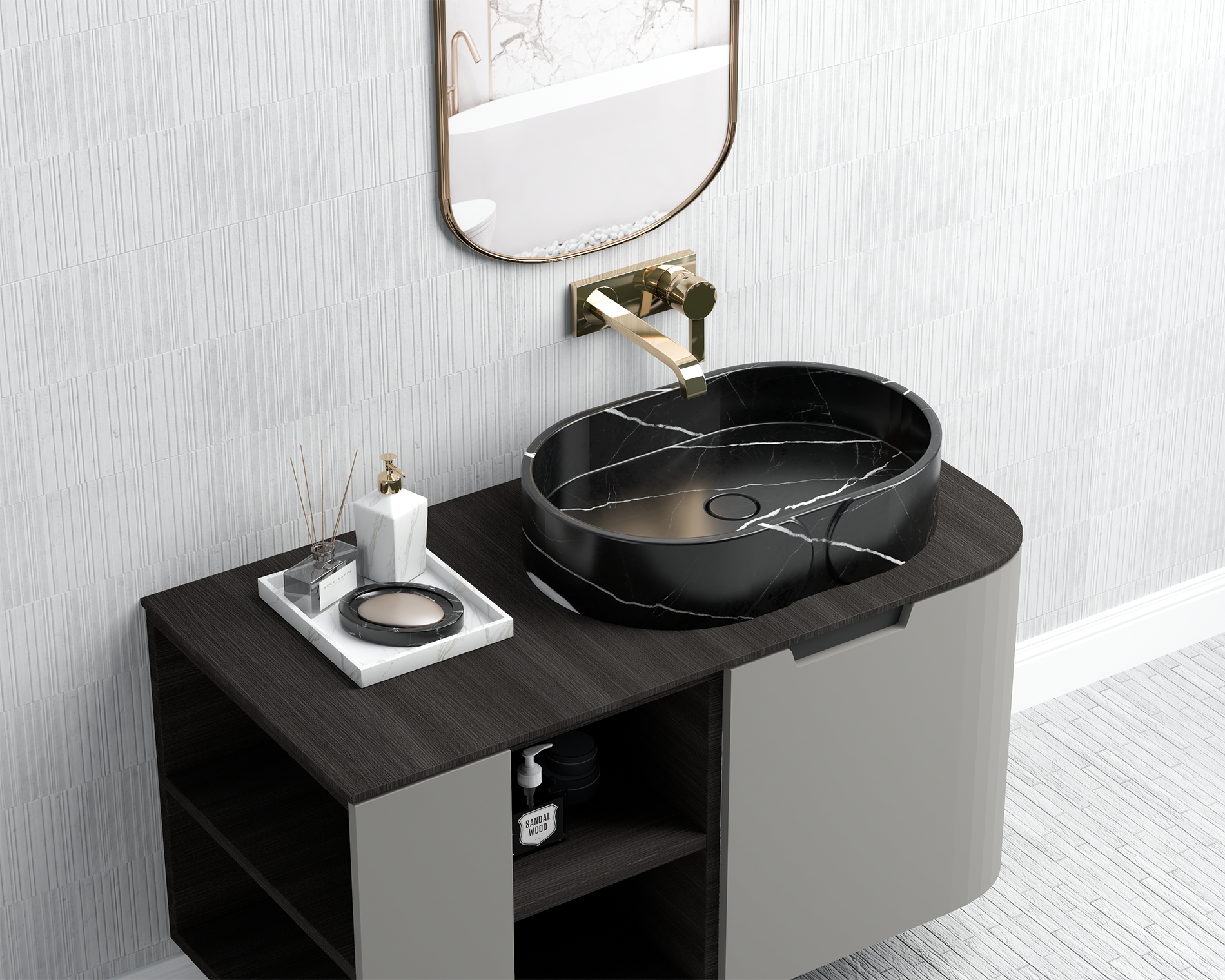 Nero Marquina Black Marble countertop wash basin ,Marble Sink
