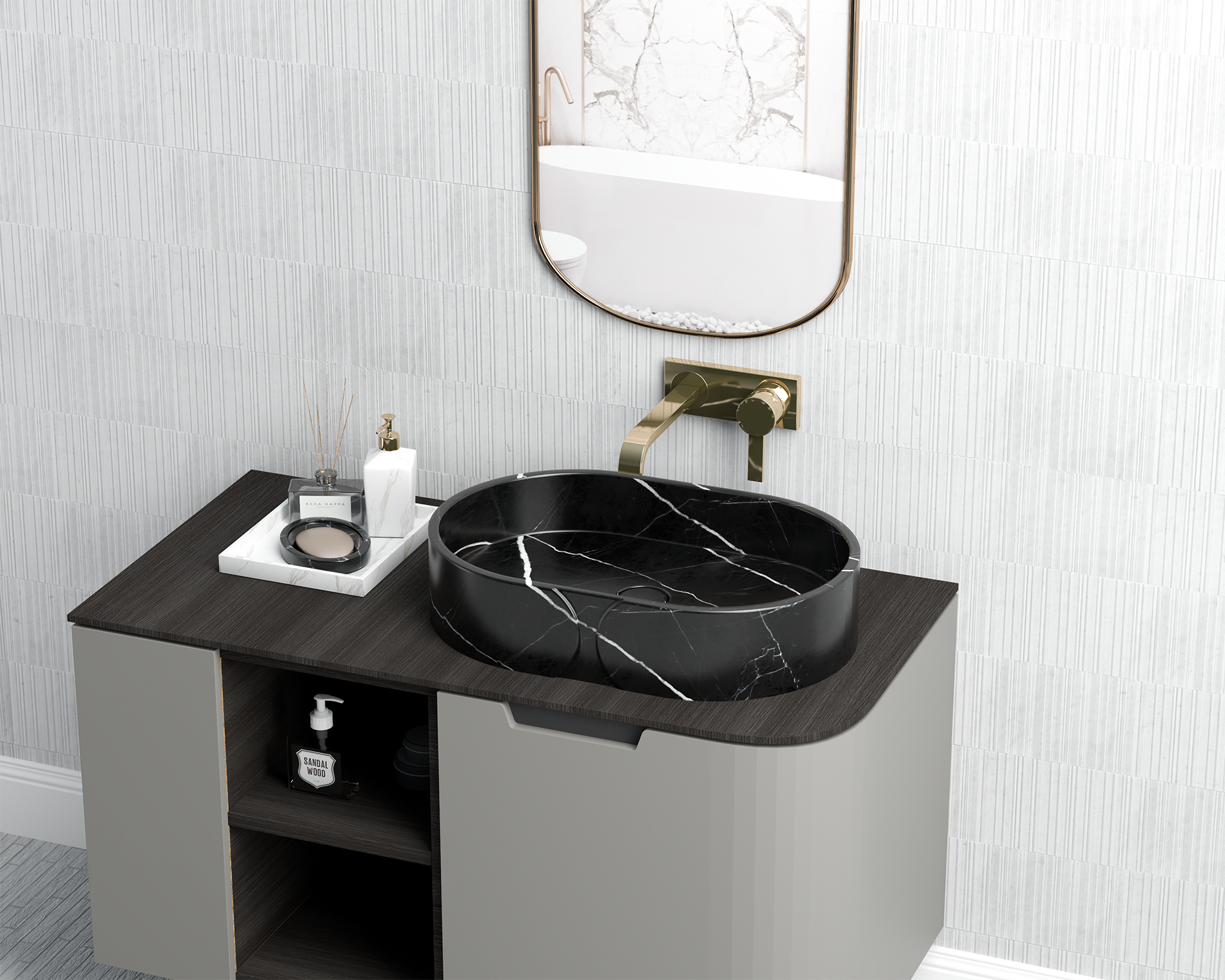 Nero Marquina Black Marble countertop wash basin ,Marble Sink