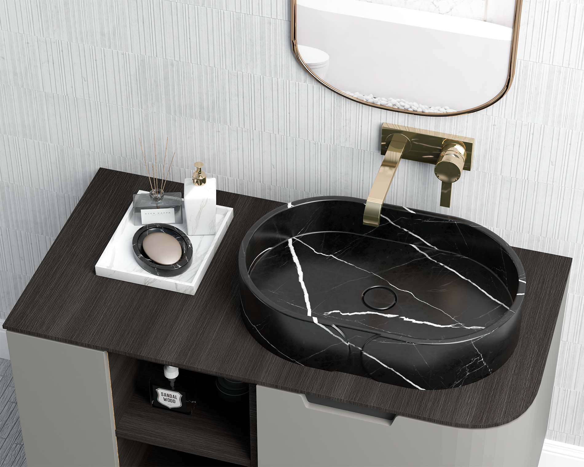 Nero Marquina Black Marble countertop wash basin ,Marble Sink