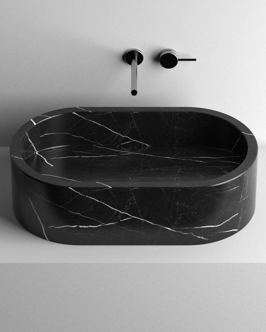 Nero Marquina Black Marble Sink ,Marble Wash Basin