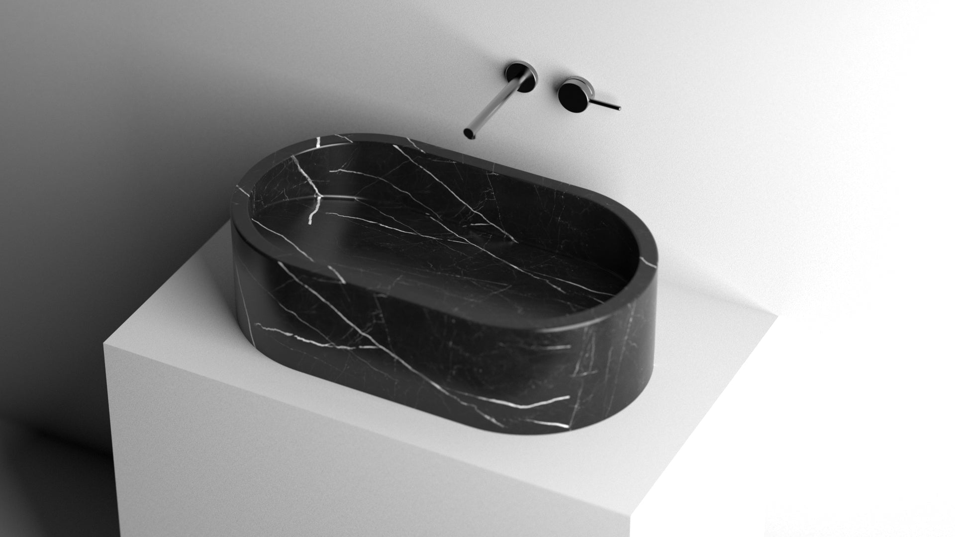 Nero Marquina Black Marble Sink ,Marble Wash Basin