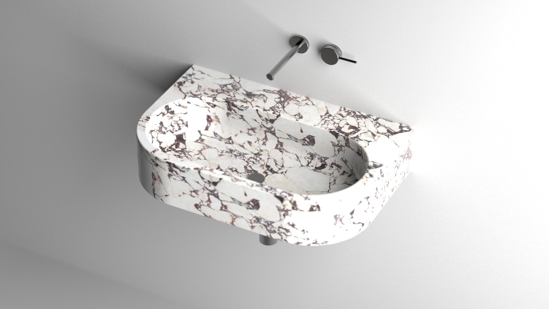 Calacatta Viola Marble Sink, Marble Wash Basin For Bathroom