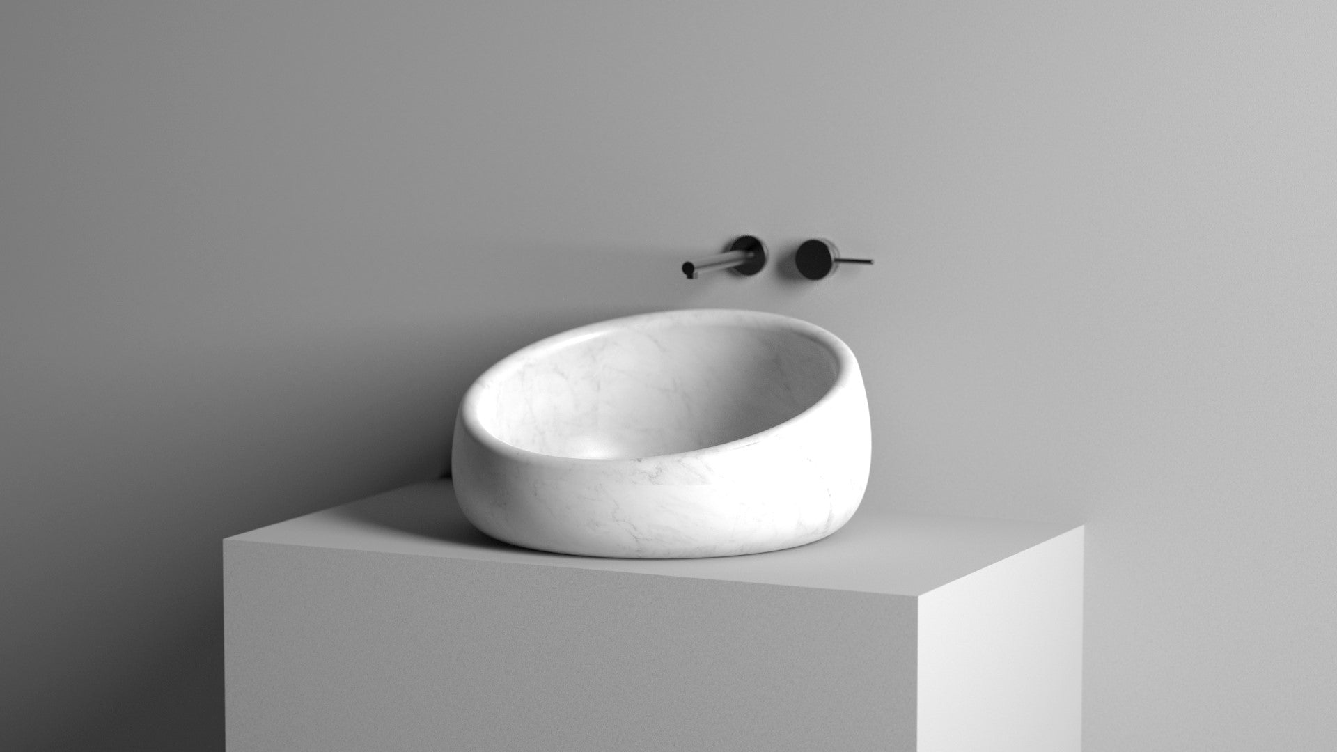 CounterTop Marble Sink ,Carrara White Marble Wash Basin For Bathroom