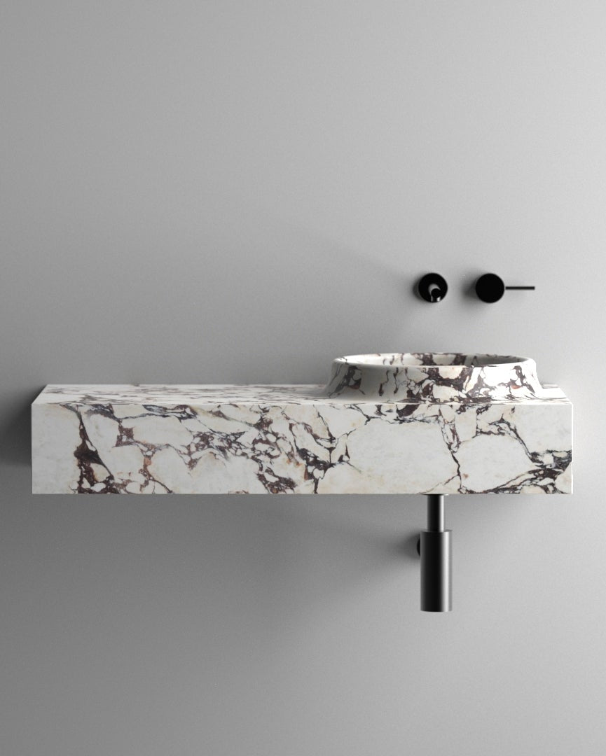 Calacatta Viola Marble Sink, Marble Wash Basin For Bathroom