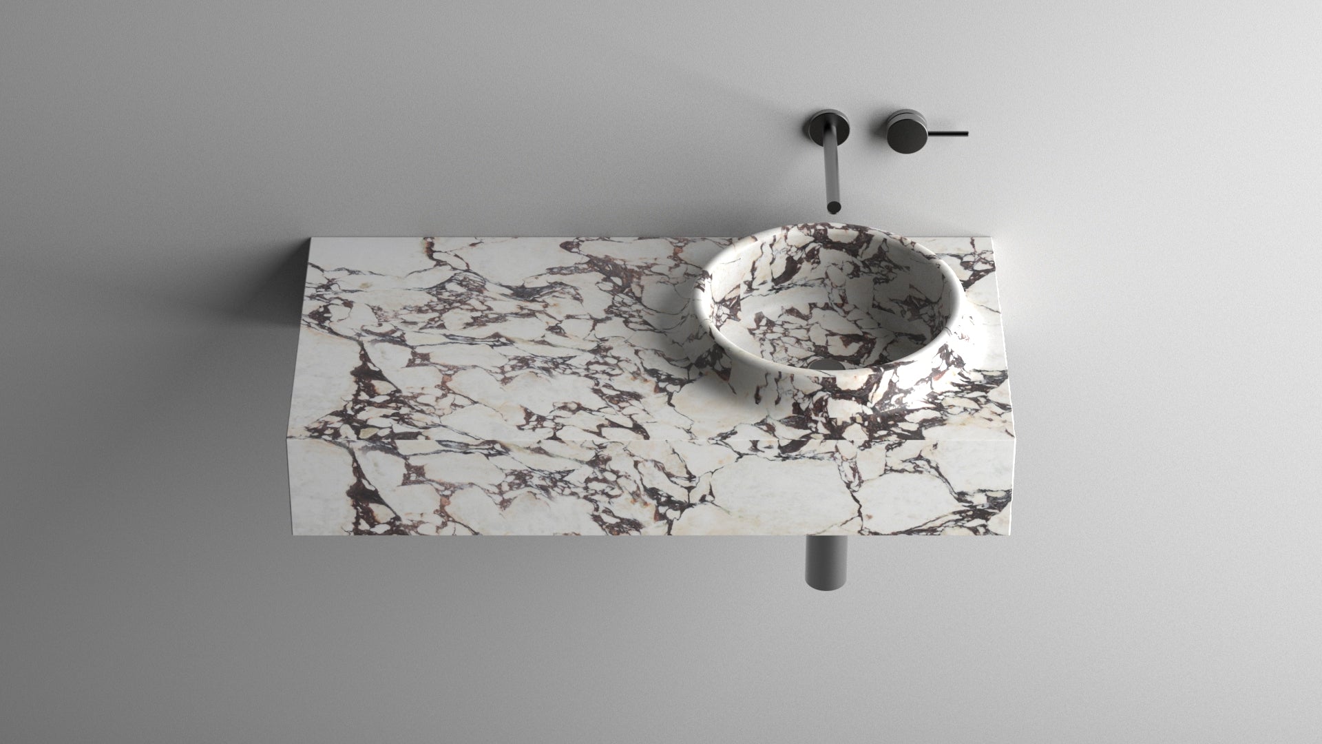 Calacatta Viola Marble Sink, Marble Wash Basin For Bathroom