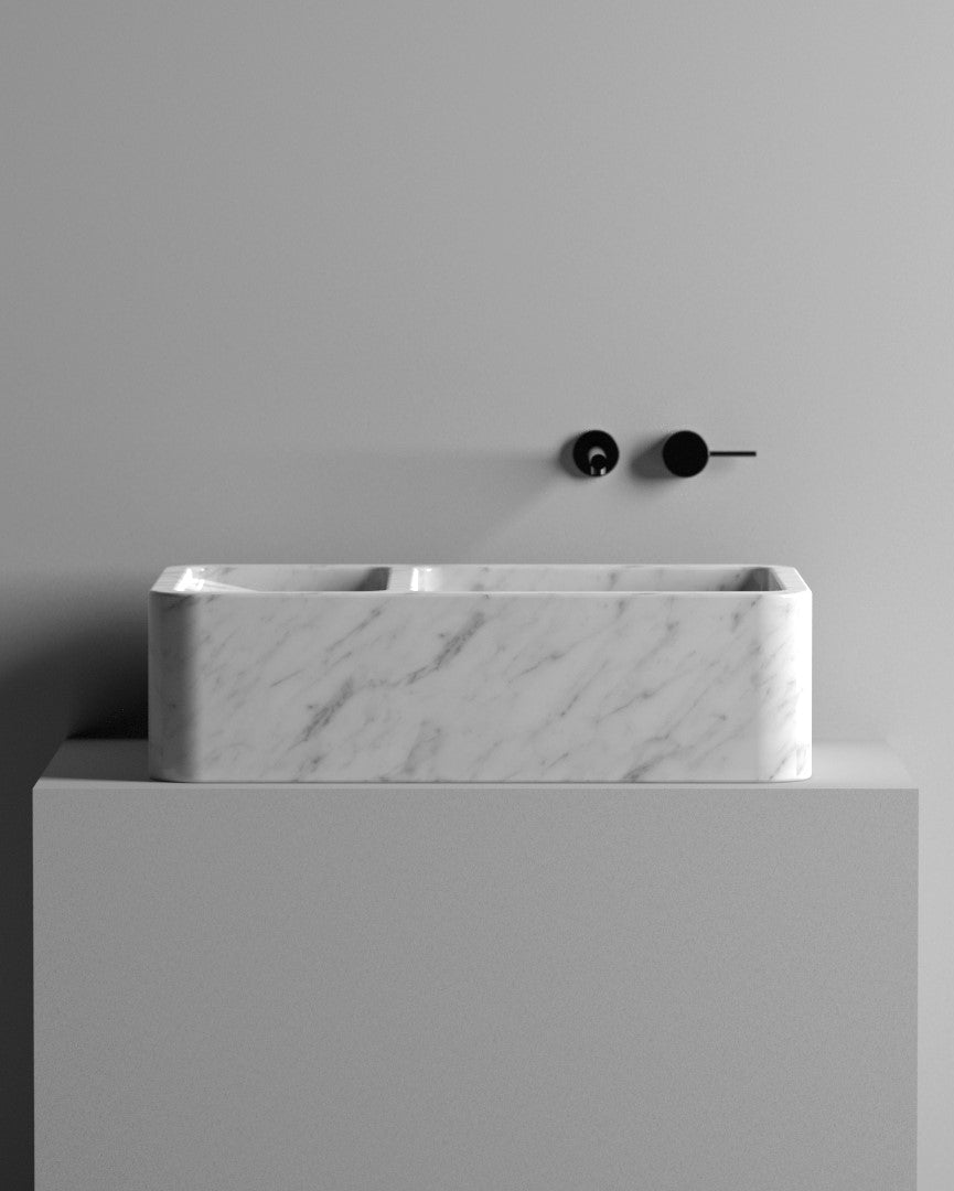 Wall Mount Marble Sink,Countertop Marble Sink ,Carrara White Marble Wash Basin For Bathroom