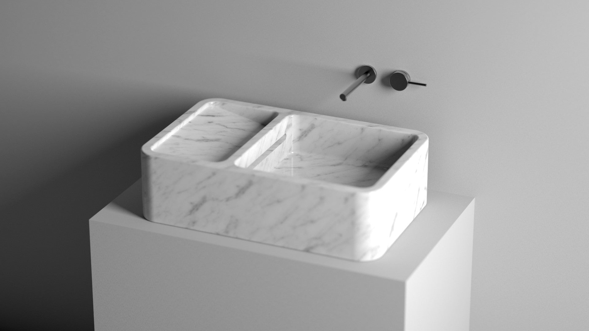 Wall Mount Marble Sink,Countertop Marble Sink ,Carrara White Marble Wash Basin For Bathroom