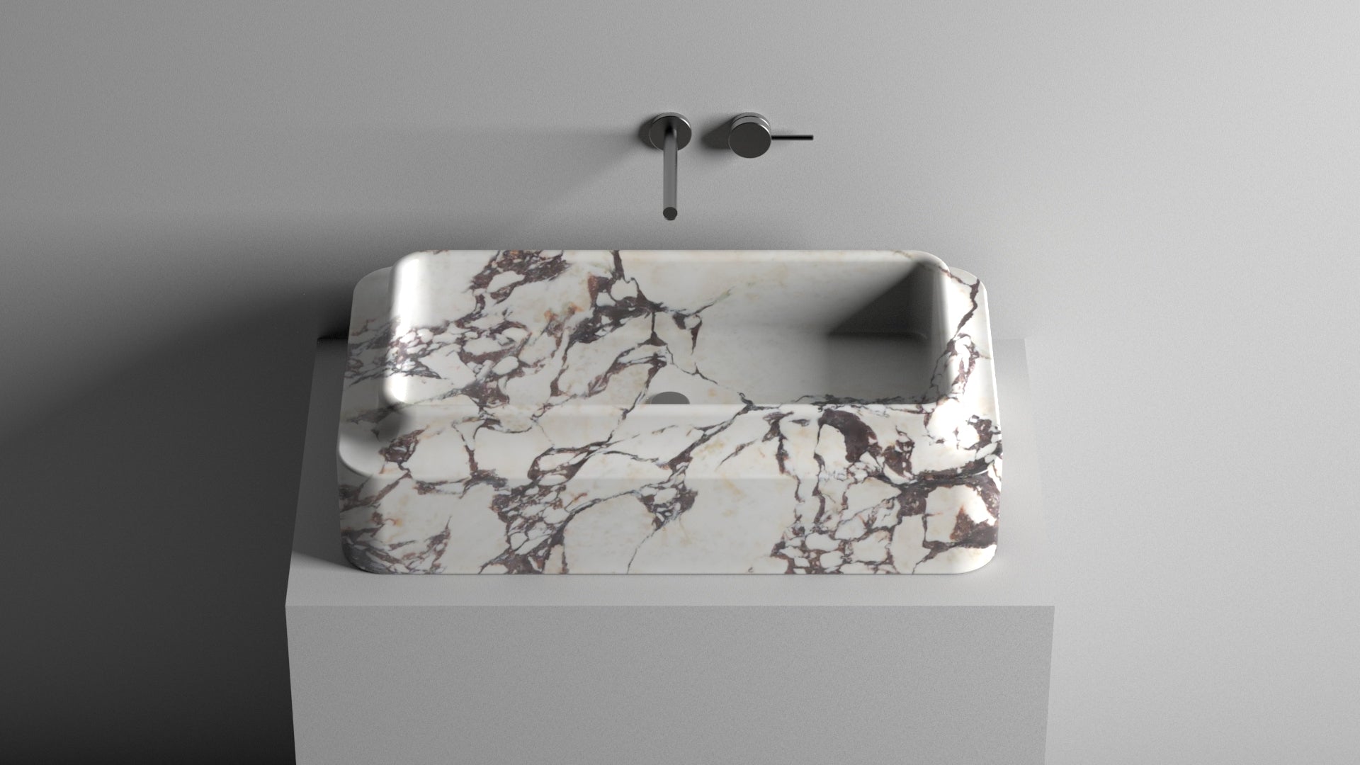 Calacatta Viola Marble Sink, Marble Wash Basin For Bathroom