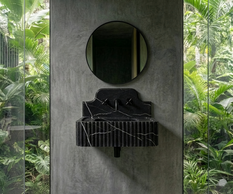 Nero Marquina Black Marble Sink ,Marble Wash Basin,Backsplash marble sink